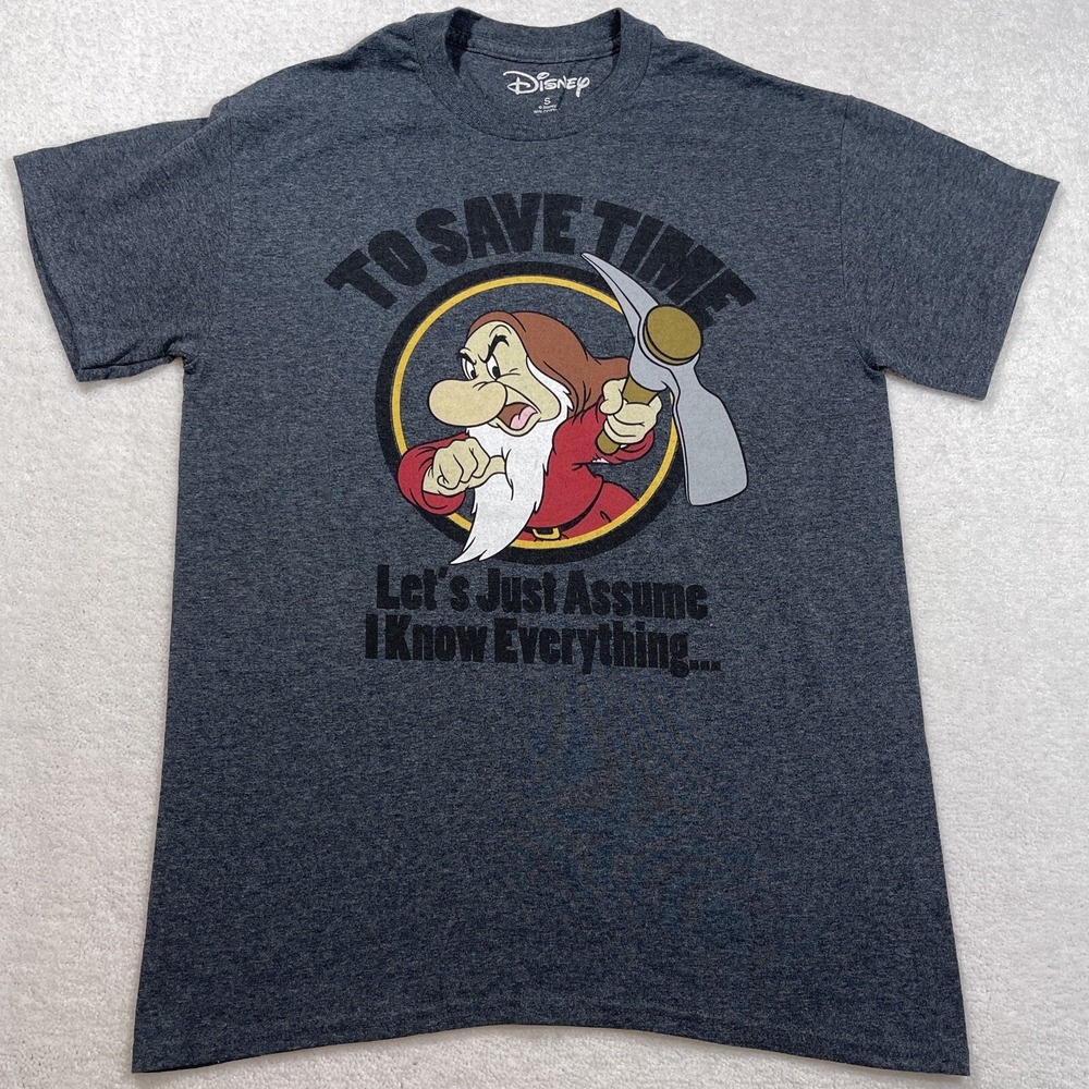 Grumpy Shirt Adult Small Disney Snow White Seven Dwarfs